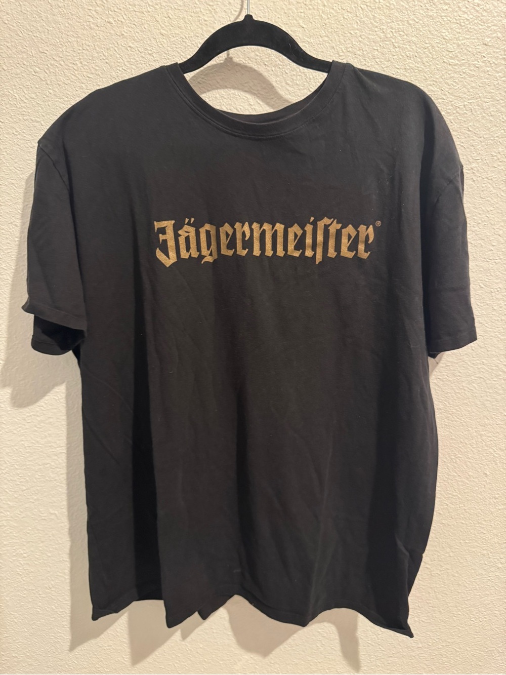 Jagermeister Black T-Shirt with Gold Logo
